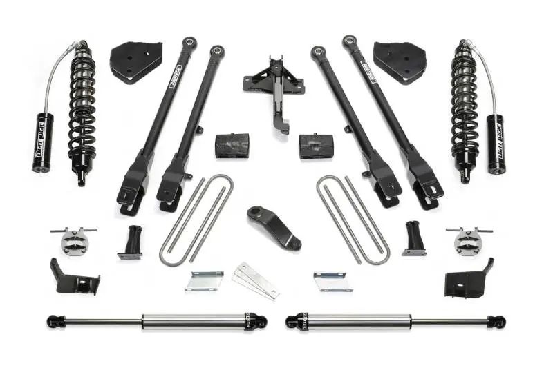 Fabtech 6in 4Link System 17-21 Ford F250 F350 4WD Diesel 2.5 and 2.25 Shocks