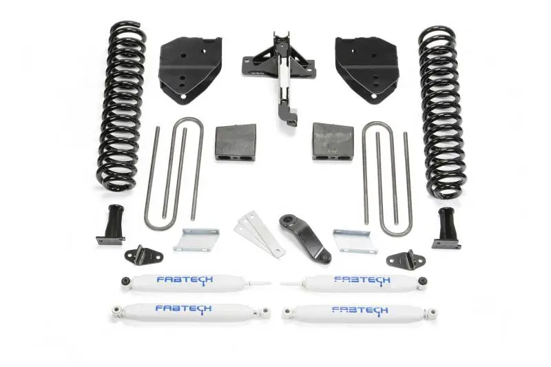 Fabtech 6in Lift Kit 17-21 Ford F250 F350 4WD Gas Performance Shocks