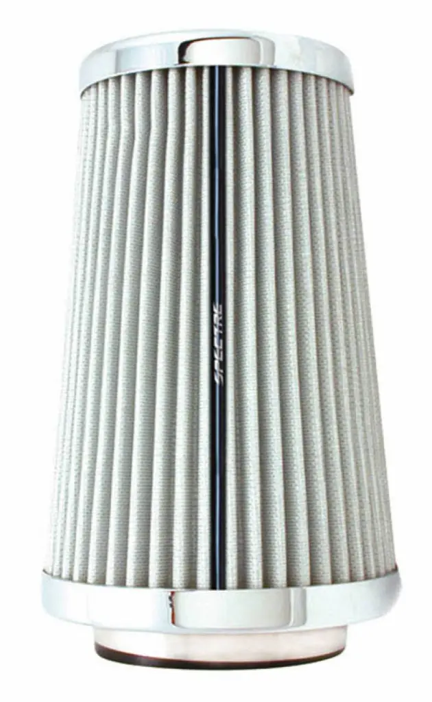 Spectre Adjustable Conical Air Filter 9.5in Tall Fits 3in 3.5in 4in Tubes White