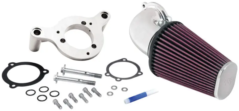 K&N 01-14 Harley Davidson Softail/DYNA FL Performance Intake Kit High Flow Air Filter K&N Engineering