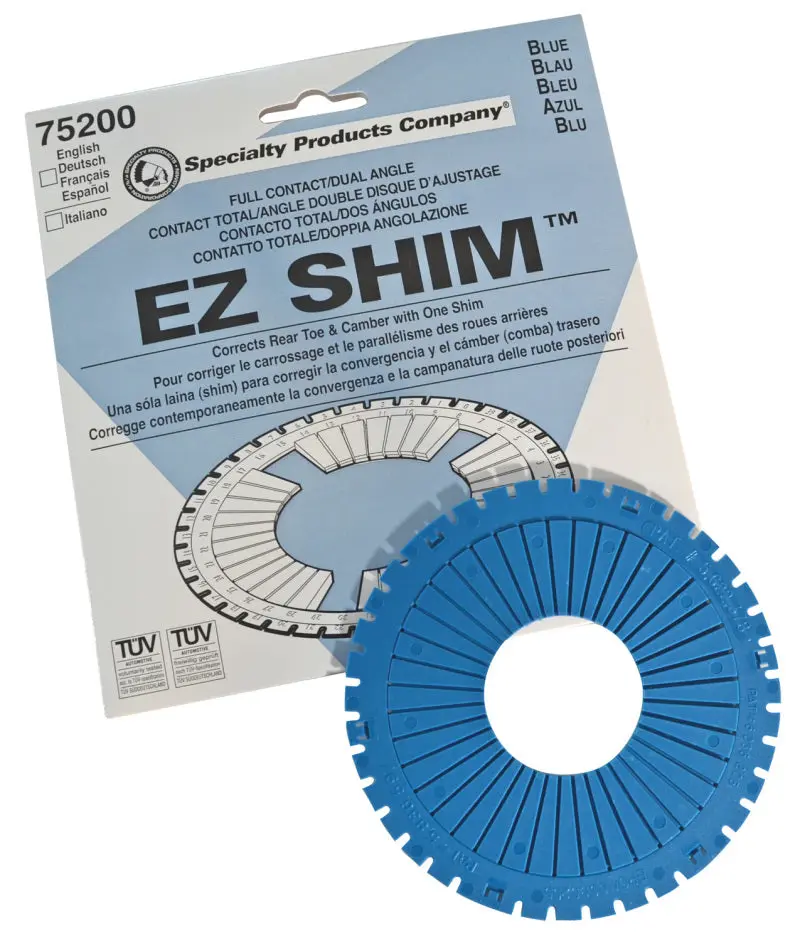 SPC Performance EZ Shim Dual Angle Camber Toe Shim Blue Alignment