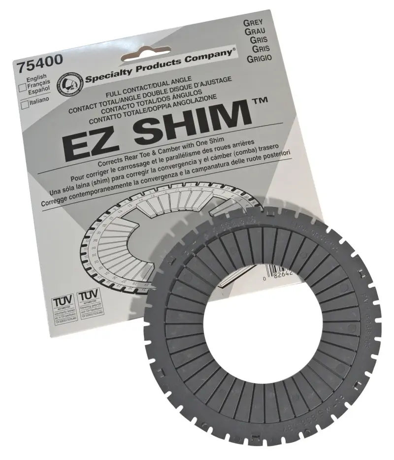 SPC Performance EZ Shim Dual Angle Camber Toe Shim Grey Suspension Tuning