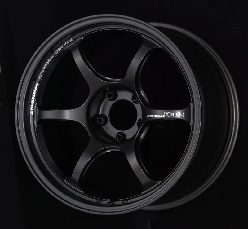 Advan RG-D2 16x7.0 +42 4-100 Semi Gloss Black Wheel Compact Cars