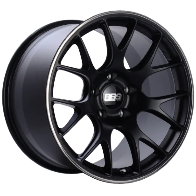 BBS CH-R 20x8.5 5x112 ET40 Satin Black Wheels Polished Rim Protector 82mm PFS