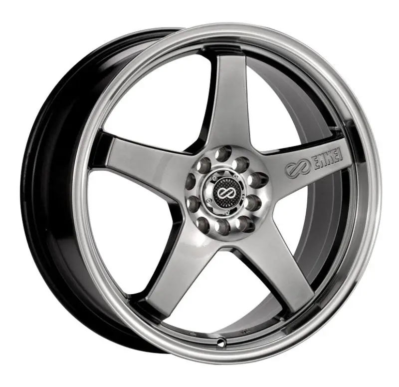 Enkei EV5 18x7.5 Hyper Black Machined Lip Wheel 5x105/110 38mm Offset 72.6 Bore