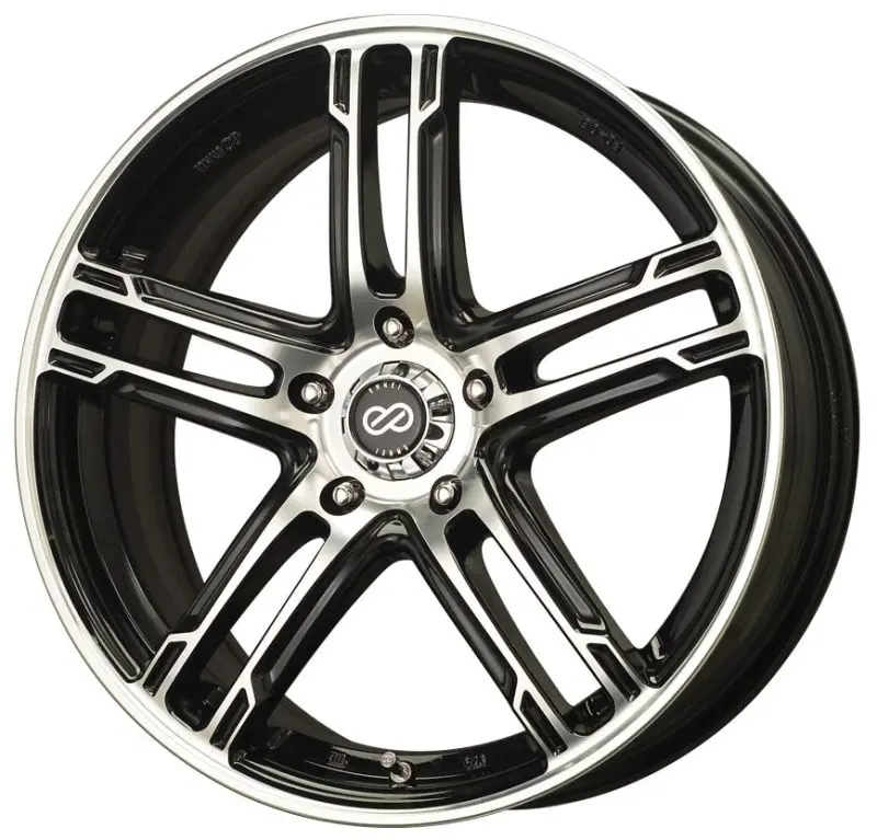 Enkei FD-05 17x7 5x114.3 50mm Offset Black Machined Wheel