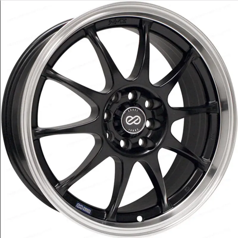 Enkei J10 17x7 5x112 120 38mm Offset 72.62mm Bore Matte Black Machined Lip Wheel MOQ 40