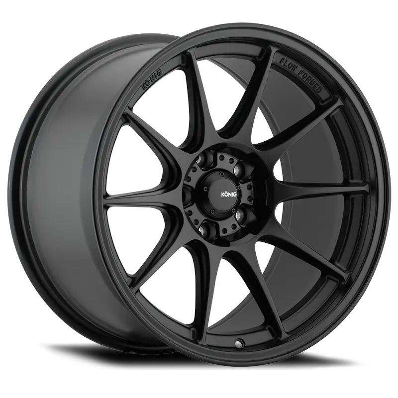 Konig Dekagram 19x8.5 5x114.3 ET43 Semi-Matte Black Alloy Wheel