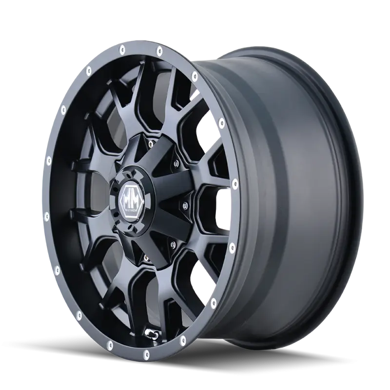 Mayhem 8015 Warrior 17x7.5 Matte Black Wheel 5x108 Bolt Pattern 40mm Offset 72.62mm Hub