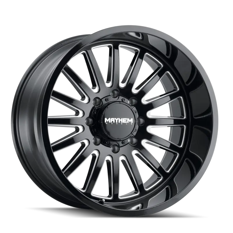 Mayhem 8114 Utopia 20x9 Black Wheel 8x170 Bolt Pattern 18mm Offset Milled Spokes