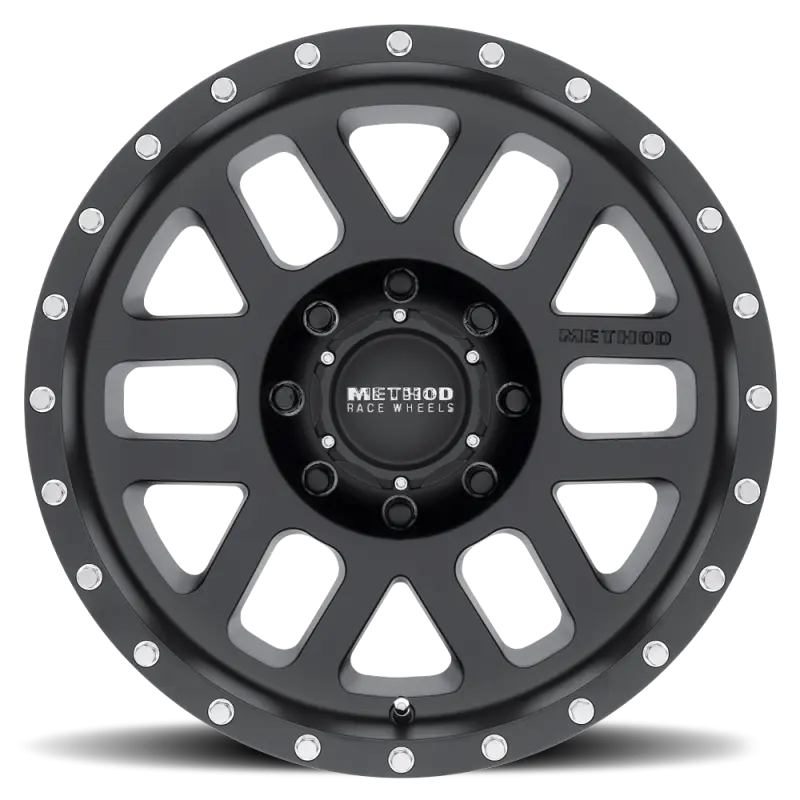 Method MR306 Mesh 18x9 -12mm Offset 8x6.5 130.81mm CB Matte Black Wheel Method Wheels