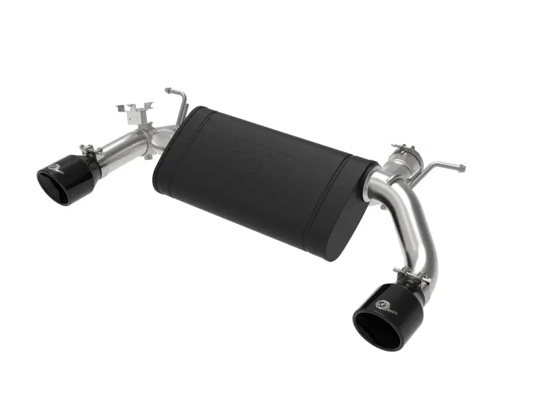 aFe MACHForce XP 3in to 2.5in 304 SS Axle-Back Exhaust Black Tips 14-16 BMW M235i