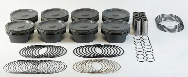 Mahle MS Piston Set GM LS 427ci 4.125in Bore 4in Stroke 6.125in Rod .927 Pin -25cc 9.9 CR Set 8