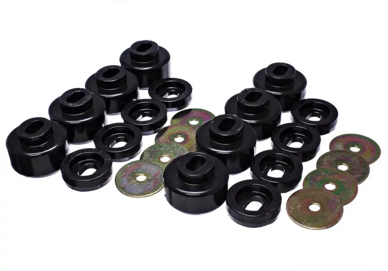 Energy Suspension 07-10 Chevy K2500 3500HD Black Body Mount Set Heavy Duty Trucks