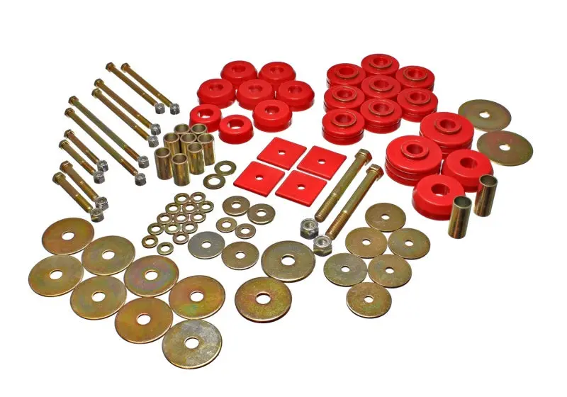 Energy Suspension 67-72 Denali XL Suburban Yukon XL 2WD 4WD 67-95 K-5 Blazer Red Body Cab Mount Set