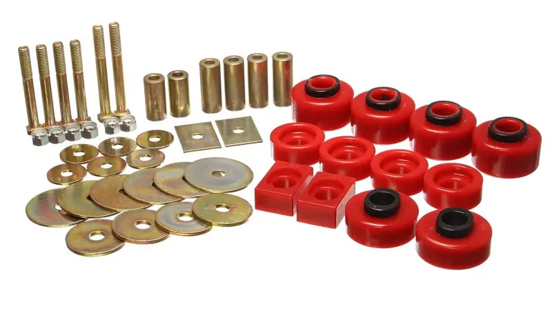 Energy Suspension 97-03 Ford F-100/F-150 2WD/F250 2WD Red Body Mount Set