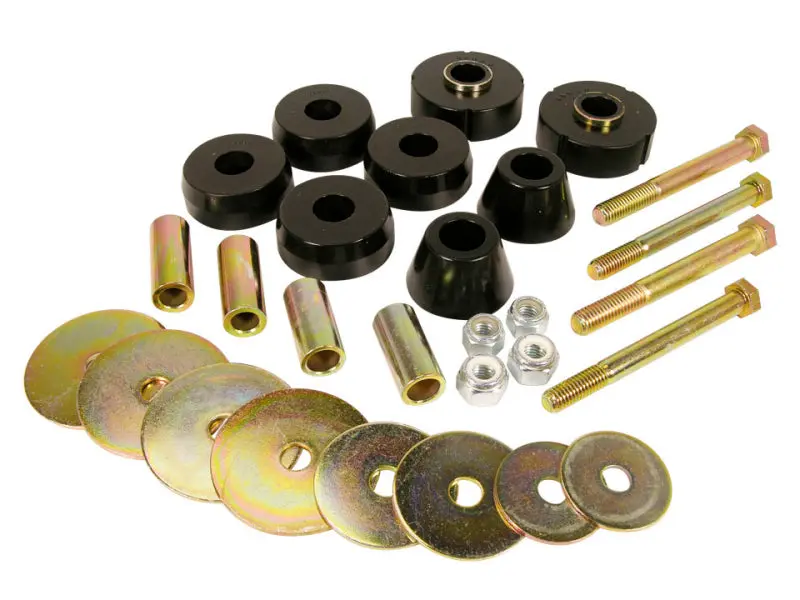 Prothane 63-66 Chevy C10 1/2Ton 2wd PU Body Mount Kit Black Polyurethane