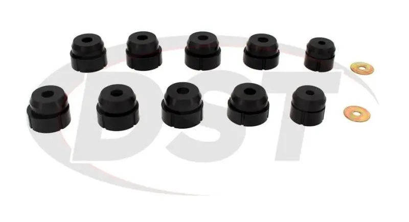 Prothane Black Body Mount Kit 80-96 Ford Bronco 2WD/4WD