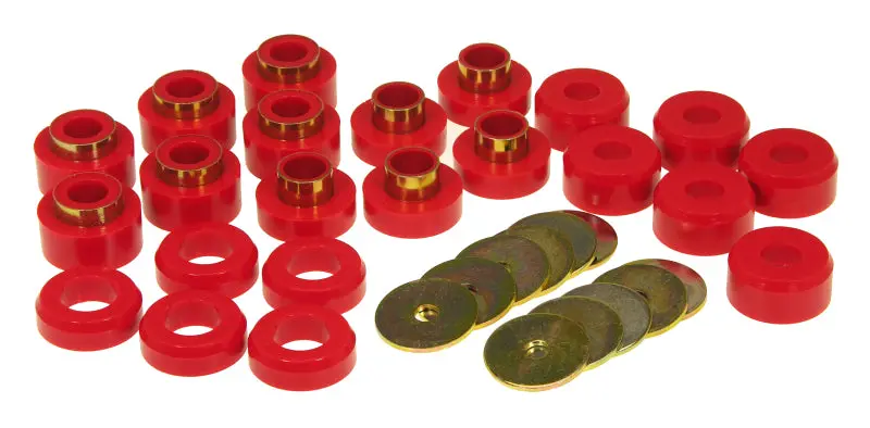 Prothane Red Body Mount Kit 1997 Jeep TJ Wrangler