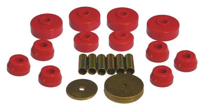 Prothane Red Body Mount Kit 79-88 Toyota Truck 4WD