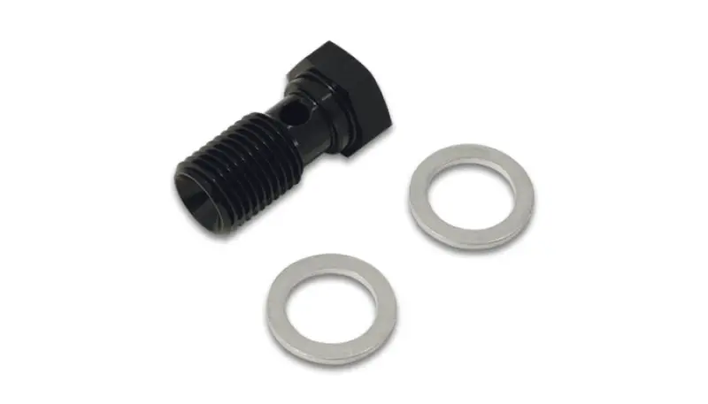 Vibrant Aluminum Banjo Bolt M8x1.25 20mm 2 Washers Anodized Black