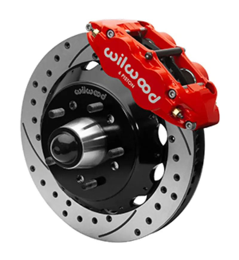 Wilwood Superlite 6R Front Brake Kit 63-87 Chevy C10 13.06in Red Calipers