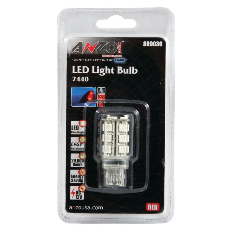 ANZO LED Bulbs Universal 7443/7440 Red LED Replacement Bulb Brake Lights