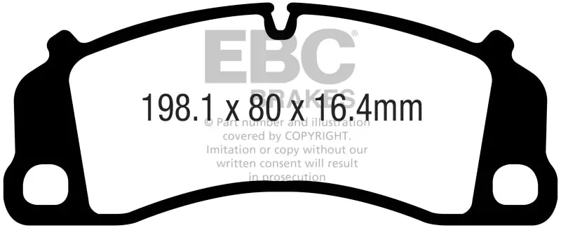 EBC Redstuff Front Brake Pads 2016+ Porsche 911 Carrera S 3.0TT Cast Iron Rotor