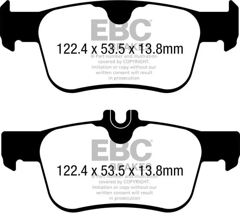 EBC Redstuff Rear Brake Pads 2017-2021 Honda Civic Hatchback - Enhanced Brake Performance