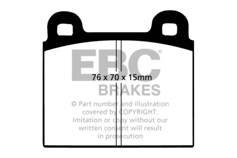 EBC Yellowstuff Front Brake Pads 69-75 Ferrari 246 Dino 2.4