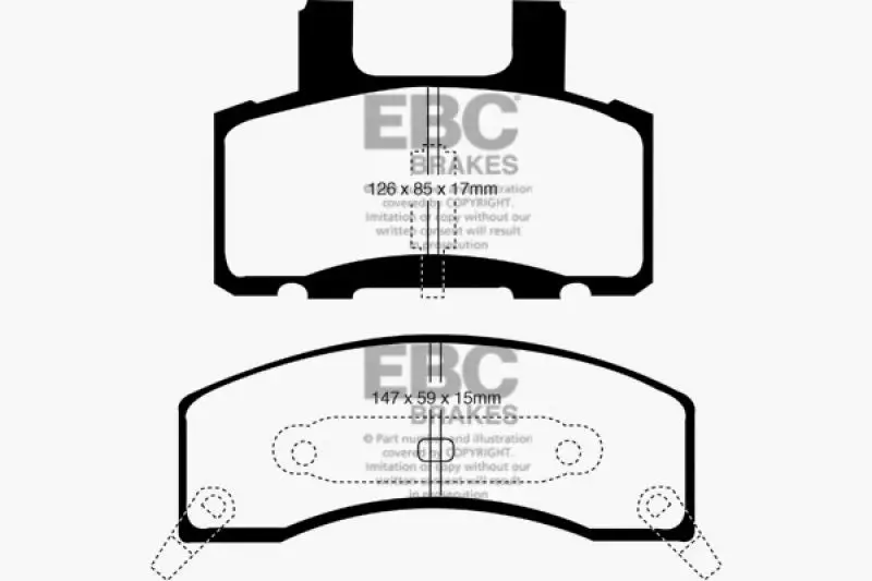 EBC Yellowstuff Front Brake Pads 90-93 Chevrolet C20 8600 LB Heavy Duty