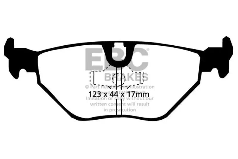 EBC Yellowstuff Rear Brake Pads 1987-1991 BMW M3 2.3 E30