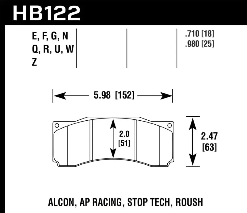 Hawk 2007 Ford Mustang Saleen S281 Extreme HPS 5.0 Front Brake Pads High Performance Street Hawk Performance