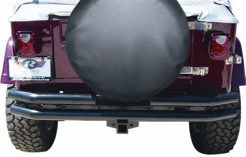 Rampage 1976-1983 Jeep CJ5 Black Double Tube Rear Bumper