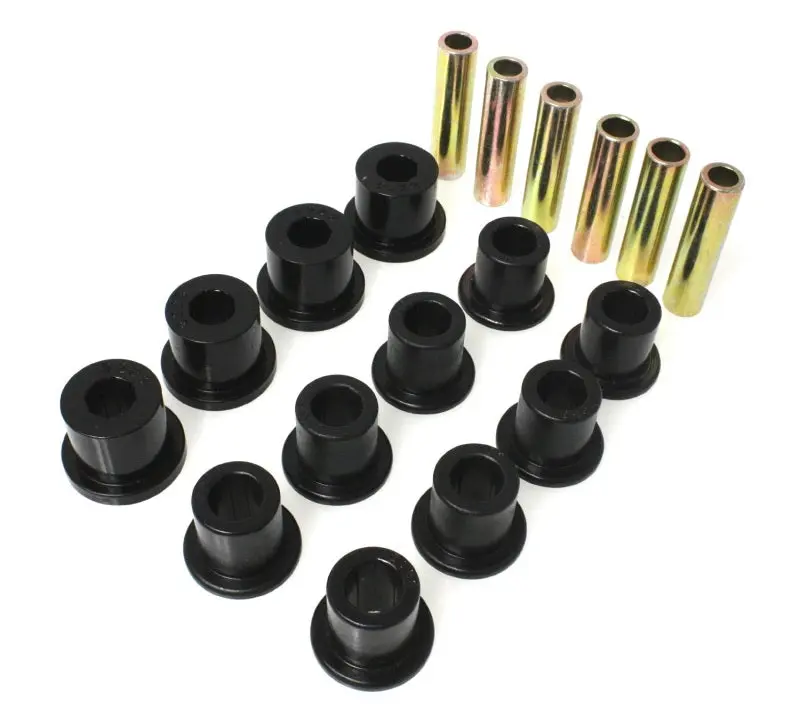 Energy Suspension 87-96 Jeep Wrangler Black Front Rear Spring and Shackle Bushing Kit