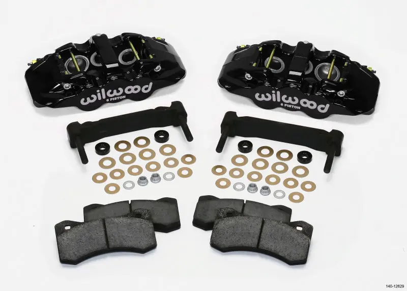 Wilwood AERO6 Front Caliper & Bracket Kit Black 97-13 C5/C6 Corvette OEM HD/Z51 Rotors