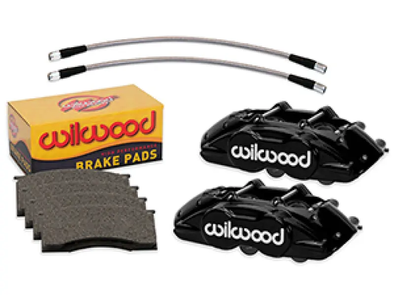 Wilwood D11 Calipers Pads and Lines 65-67 Ford Mustang - Black