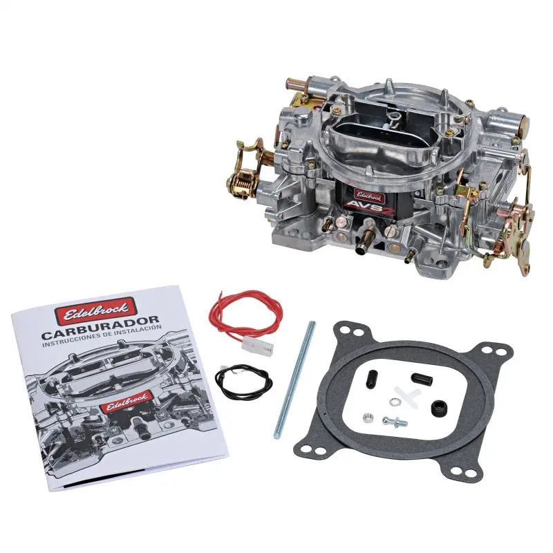 Edelbrock AVS2 500 CFM Carburetor Manual Choke Satin Finish Non-EGR - Performance Carb