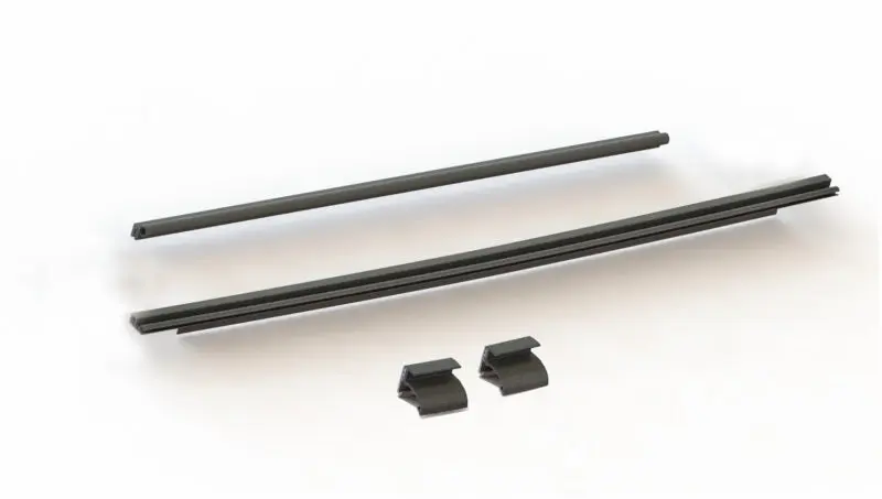 Rampage 2007-2018 Jeep Wrangler JK Tailgate Tonneau Bar Kit Black Cargo Management