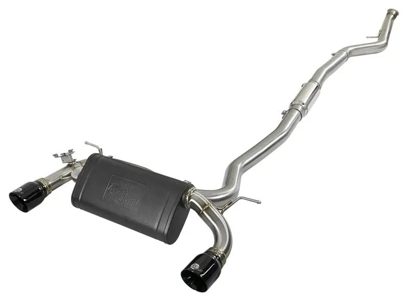 aFe MACH Force-Xp 3in 304 SS Cat-Back Exhaust Black Tips 12-15 BMW 335i (F30) N55
