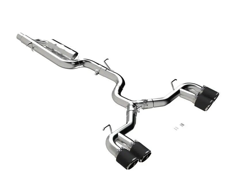 MBRP 3in Cat-Back Quad Rear Exhaust 2022 VW Golf R MK8 Carbon Fiber Tips Valve Delete