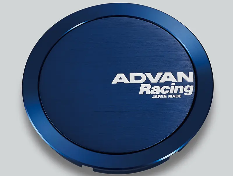 Advan 73mm Full Flat Centercap Blue Anodized Wheel Customization