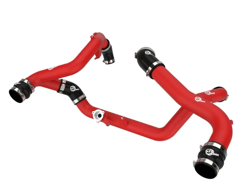 aFe 20-23 Ford Explorer ST V6 3.0L BladeRunner Aluminum Hot and Cold Charge Pipe Kit - Red