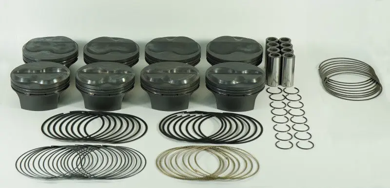 Mahle MS Piston Set Chevy SB 389ci 4.135in Bore 3.625/3.75 Stroke 6.125/6 Rod .927 HD Pin 9cc 13.5 CR