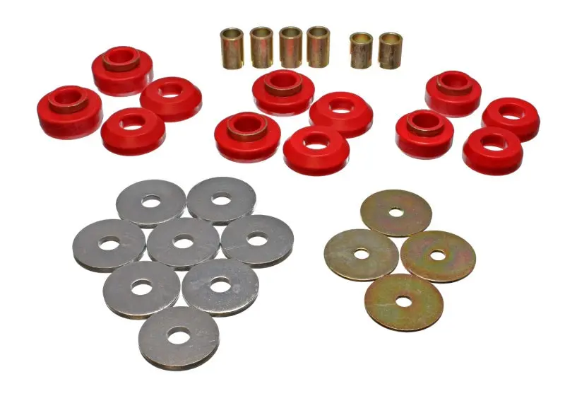 Energy Suspension 75-79 Chevrolet Nova Chevy II Red Body Mount Set