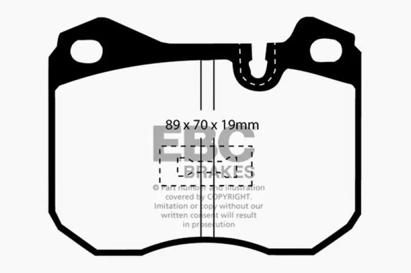 EBC Redstuff Front Brake Pads 1979-1988 Porsche 924 2.0 Turbo - Classic Car Performance