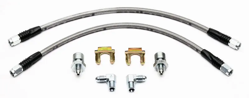 Wilwood Flexline Brake Hose Kit 64-72 GM Vehicles DLS Forged Dynalite or SL6 Front Caliper
