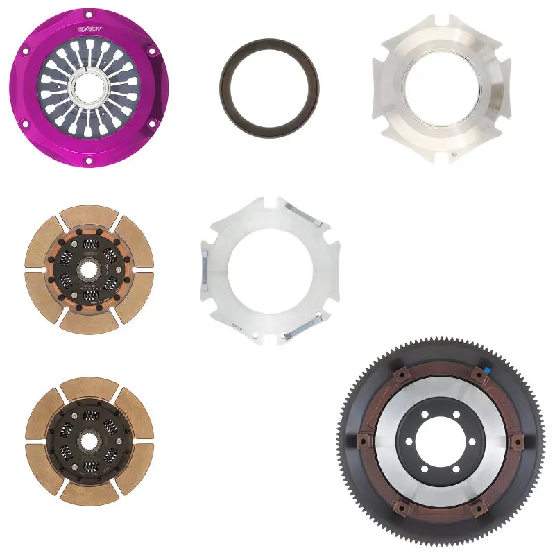 Exedy Hyper Twin Cerametallic Clutch Kit 1993-1995 Mazda RX-7 R2 Sprung Center Disc Pull Type