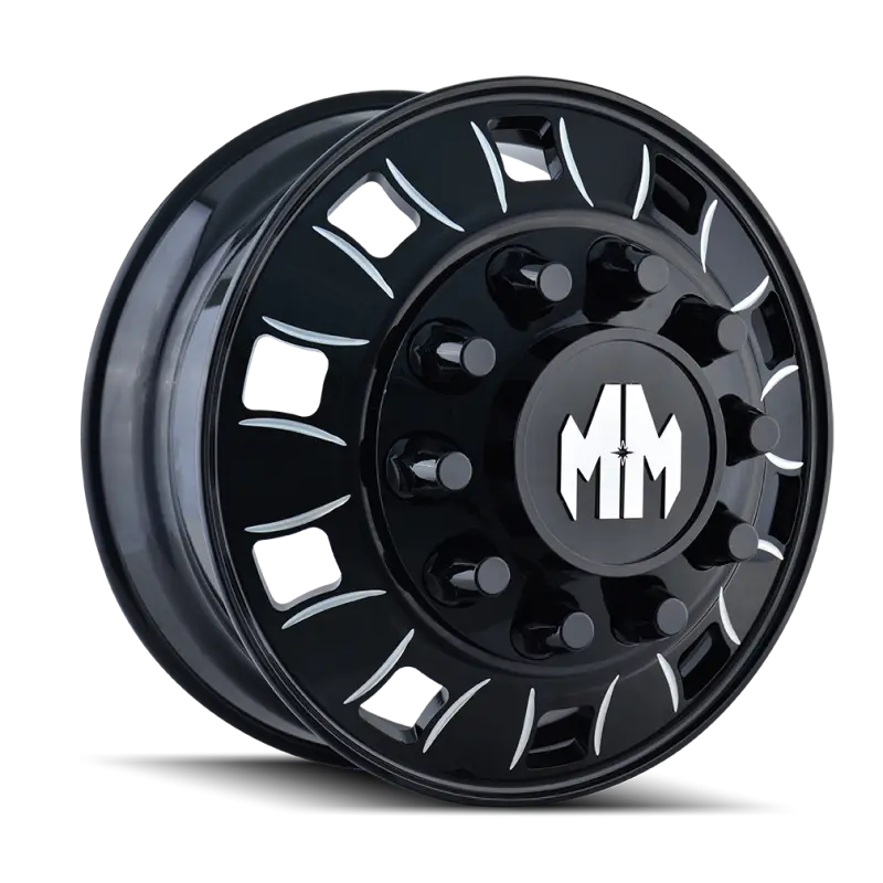 Mayhem 8180 BigRig 24.5x8.25 Inner Black Wheel 10x285.75 BP 168mm Offset 220.1mm Hub