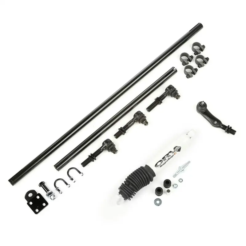 Rugged Ridge Heavy Duty Steering Kit Damper 84-06 Jeep XJ ZJ TJ Models